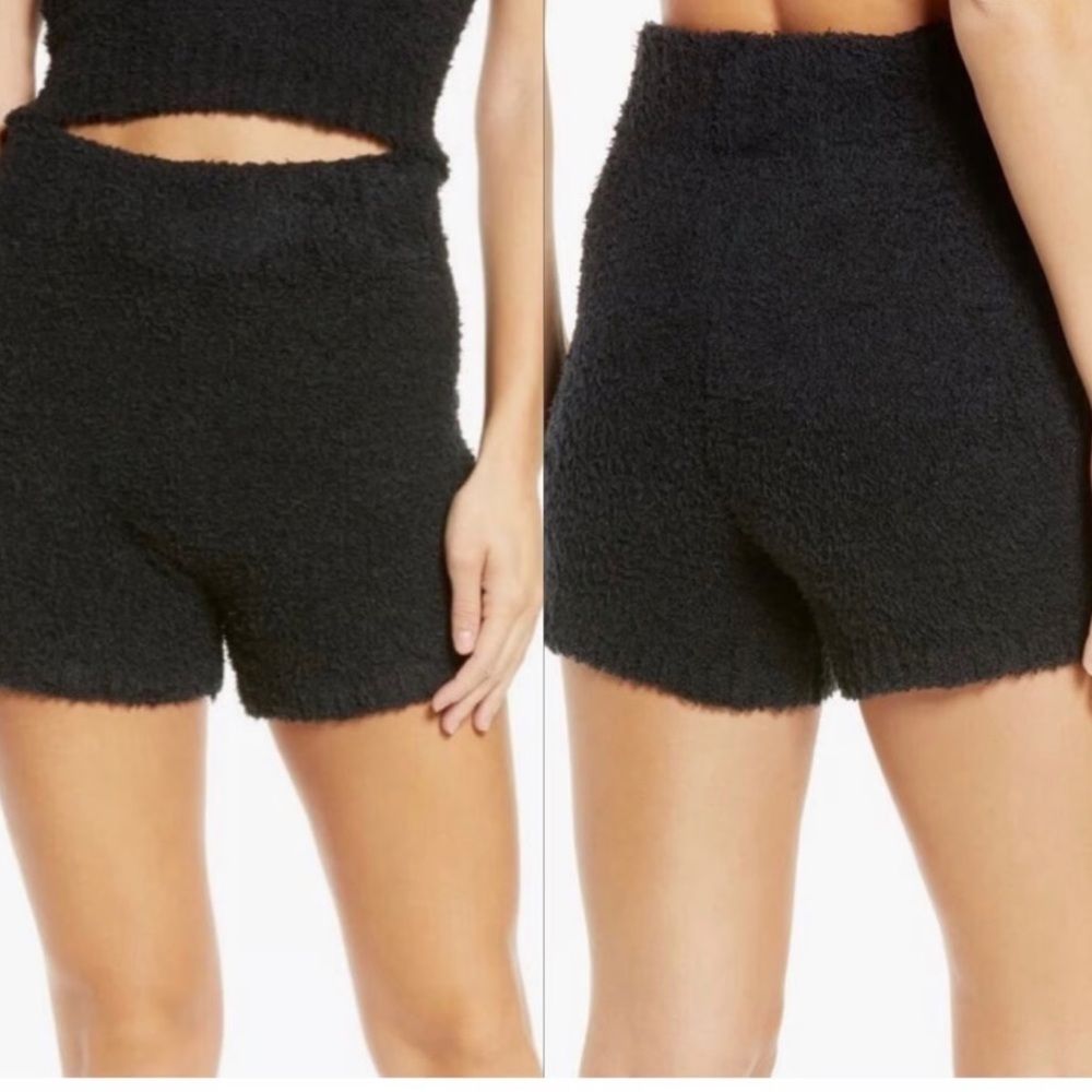 SKIMS Cozy Knit Short in Onyx S/M